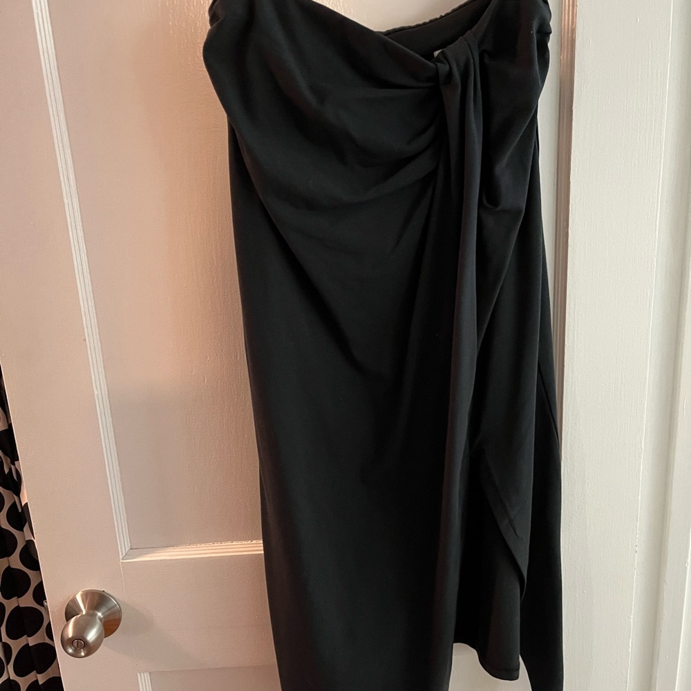 Black Women's Skirt- faux wrap